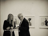 Dr. Barthelmie mit Fotografin Anja Bohnhof  Pentax K-1, HD D FA 2.8/ 24-70 ED SDM WR - 20.01.2018 - : Manhardt Barthelmie, Anja Bohnhof, Ausstellung, Barthelmie, Vernissage