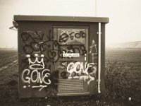 Trafohaus mit Botschaft  Pentax K-1, SMC Pentax -FA 1.8/31 AL Limited   - 25.12.2019 - : Trafohaus, Niederrhein, Landschaft