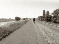 Radler auf dem Rheindeich  Pentax MZ-S, SMC 2.8/24, Ilford Pan 100  - 13.05.2023 -