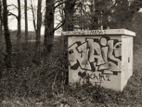 Stromverteiler mit Graffito  Pentax MZ-S, SMCA FA 1.9/43 Limited, ADOX CHS 100II  - 30.01.2023 -
