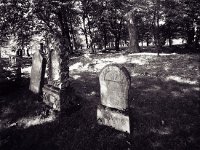 Jüdischer Friedhof, Xanten  Canham DLC 45; Super Angulon 4.5/75; Delta 400 - August 2001, 10 Uhr am Morgen -