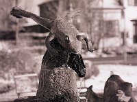 Froschbrunnen mit Eis  Pentax 645N, 2.8/150, 400TX/250