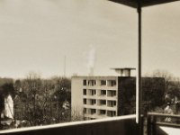 Kühlturmwolke am Horizont  Contax Aria, Zeiss Planar 1.4/50, Foma Retropan 320 : homepage, Krankenhaus, Landschaft, Stadt Dinslaken