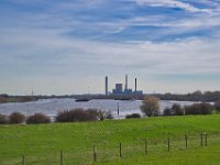 Kraftwerk Voerde am Rhein : Rheinufer, Fluss, Rhein, Voerde, Rheinwiesen, Kraftwerk