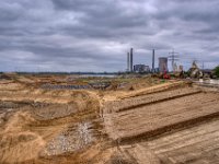 Baustelle Emschermüdnung am Rhein