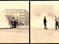 men at work - Duisburg  Pentax 6x7; 2.4/105; Ilford XP2 - Oktober 1994 -