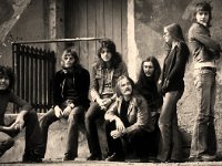 Gruppenbild Fred,Wolle, Brommel, selbst, Bernd,Uschi, Klaus  Yashica TL Electro, Fuji 400  - 1972 -