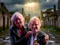 Prosit auf die menschliche Endzeit  Eigene Fotografie und "Image Playground"  Bearbeitung  - 30.09.2026 -